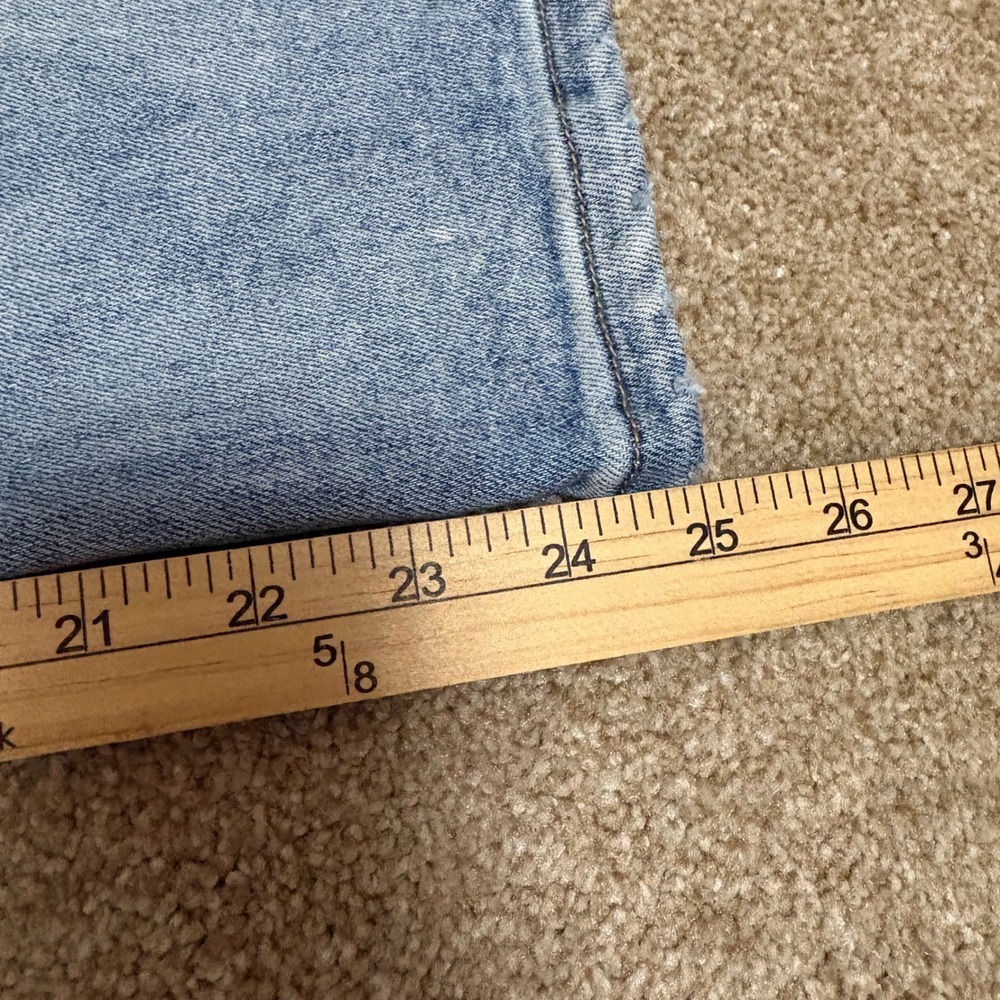 Risen Womens Size 7/28 Wide Leg Jeans Light Wash Cropped High Rise Boho Casual - Picture 8 of 9